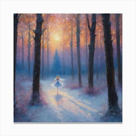 Fairy in the woods Canvas Print