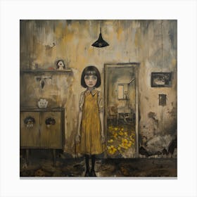 Whispers in the Withered Room. Surrealistic Neo-Expressionism Canvas Print
