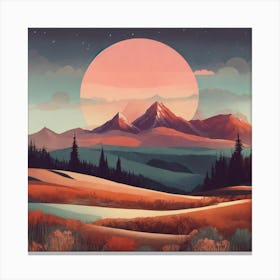 Landscape Painting 1 Canvas Print