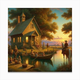 Halo cottage Canvas Print