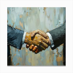 Two Businessmen Shaking Hands 2 Canvas Print