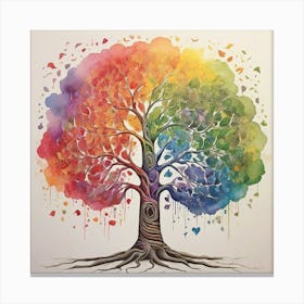 Rainbow Soul Tree Art Print Canvas Print