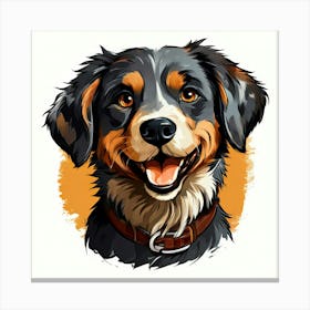 Vector Canine Pet Animal Dog Puppy Fur Tail Snout Breed Domesticated Furry Companion Lo (1) 2 Canvas Print