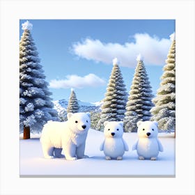 Polar Bears Canvas Print