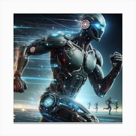 Robot Running 8 Canvas Print