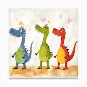 Dinosaurs Stock Videos & Royalty-Free Footage Canvas Print