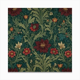 Symmetrical Floral Pattern Canvas Print