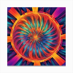 Psychedelic Sun Canvas Print