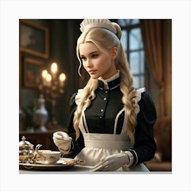 Maid In A Dress Canvas Print