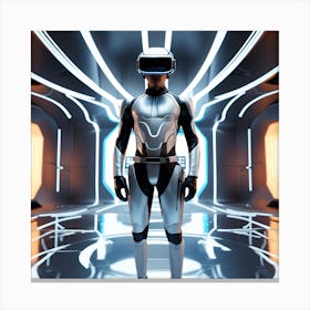 Futuristic Man In Futuristic Suit 15 Canvas Print