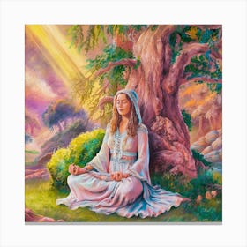 Meditating Woman 2 Canvas Print