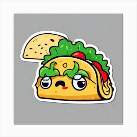 Taco Sticker 10 Canvas Print