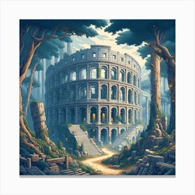 Colosseum In An Enchanted Forest 10 Canvas Print