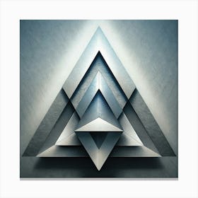 3d Geometric Triangle Canvas Print