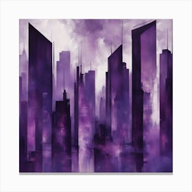 Purple Cityscape 1 Canvas Print