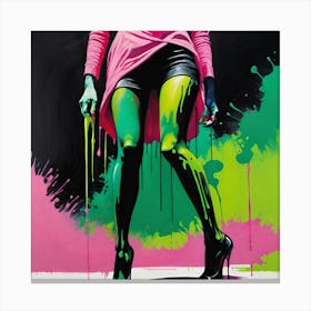 'The Girl In Pink' Canvas Print