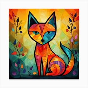 Colorful Cat 7 Canvas Print