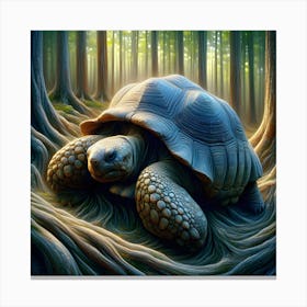 Tortoise In The Forest Canvas Print