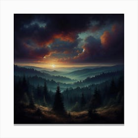 Sunset In The Mountains 158 Canvas Print