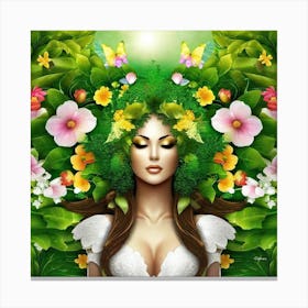 Green Goddess 2 Canvas Print