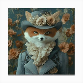 Victorian Fox Art 1 Canvas Print