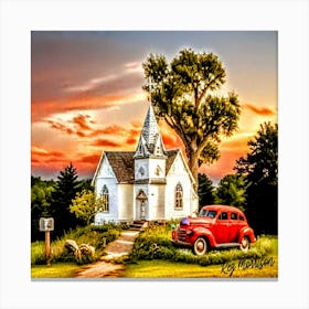 FM-65 SMALL TOWN CHURCH 1 Canvas Print