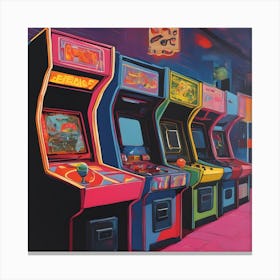 80's Arcade Machines Canvas Print