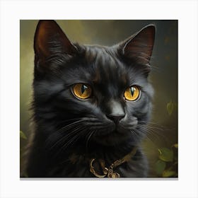 Black Cat Canvas Print