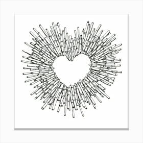 Heart Of Sticks Canvas Print