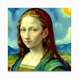 A Fresh Take on Mona Lisa’s Youth Canvas Print