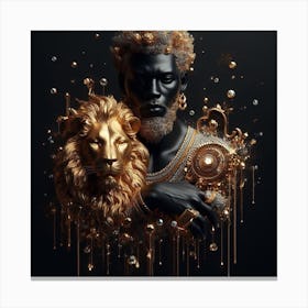 Gold Lion Canvas Print