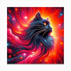 Feline Cat Creative Artwork Illustration 66 Canvas Print