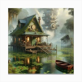 Steampunk House Canvas Print