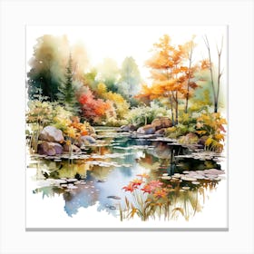 Autumn Watercolor Painting 3 Canvas Print