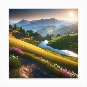 Sunset In The Countryside 44 Canvas Print