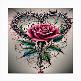 Heart Tattoo Designs 2 Canvas Print