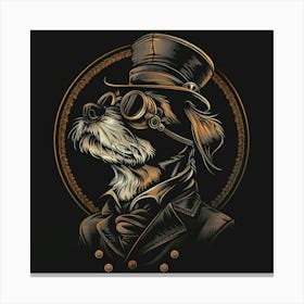 Steampunk Dog 26 Canvas Print