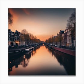 Amsterdam Evening View 03 Canvas Print