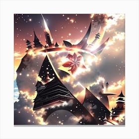 Fantasy Castle In The Sky 2 Canvas Print