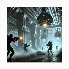 Void Reapers Disabling Gravity Generators Canvas Print