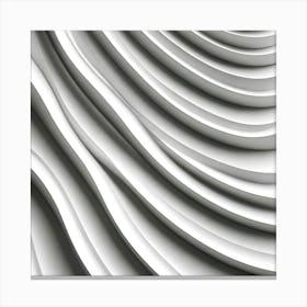 Abstract White Wavy Pattern 2 Canvas Print