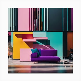 Colorful Living Room Canvas Print