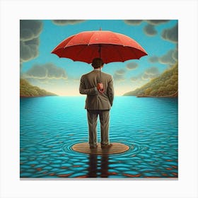 Red Umbrella Canvas Print