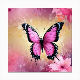 Pink Butterfly 9 Canvas Print