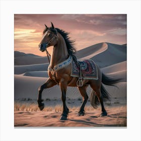 Horse In The Desert 5 Canvas Print