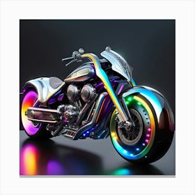 Colorful Motorcycle Canvas Print