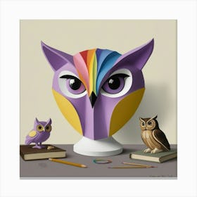 Rainbow Owl Canvas Print