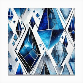 Blue Diamonds 1 Canvas Print