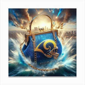 LA Rams Purse In The Water 1 Canvas Print