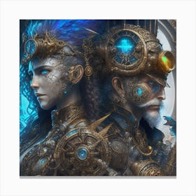 Steampunk Couple 1 Canvas Print